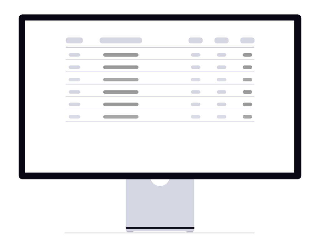 An animated image of a low res data table